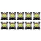 10 PCS Gateron G Shaft Black Bottom Transparent Shaft Cover Axis Switch, Style: G5 Foot (Yellow Shaft) - 1