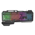 IMICE GK-700 104 Keys Metal Backlit Gaming Wired Suspended Illuminated Keyboard With Hand Rest, Cable Length: 1.5m(Black) - 1