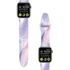 2 PCS Printed Silicone Watch Band For Apple Watch Ultra 49mm / Series 8&7 45mm / SE 2&6&SE&5&4 44mm / 3&2&1 42mm (Purple Rhyme) - 1