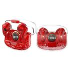 TWS Wireless Bluetooth Headset In-ear Space Capsule Gaming Headset(Transparent Red) - 1