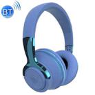 H2 Colorful Luminous Subwoofer Folding Retractable Card Wireless Bluetooth Headset(Blue) - 1