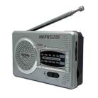 BC-R2033  AM FM Radio Telescopic Antenna Full Band Portable Radio Receiver(Silver Gray) - 1
