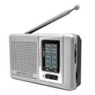 INDIN BC-R2011 AM FM Radio Pocket Mini Wide Reception Telescopic Antenna Radio(Silver Gray) - 1