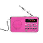 L-938 FM AM Rechargeable Radio Supports Card MP3 Playback(Pink) - 1