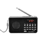 L-938 FM AM Rechargeable Radio Supports Card MP3 Playback(Black) - 1