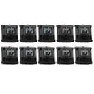 10PCS Cherry Shaft MX Switch Linear Mute Keyboard Shaft, Color: Mute Black Shaft - 1