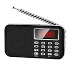 Y-619  FM/AM Mini Radio MP3 Rechargeable Music Player Support TF/SD Card with LED Display(Black) - 1