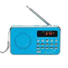 L-938  MP3 Audio Player FM Radio Support  SD MMC Card AUX-IN Earphone-out(Blue) - 1