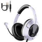 EKSA E3D Lightweight Adjustable Mic Gaming Wired Headset, Cable Length: 2m(White) - 1