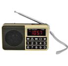 Y-928 FM Radio LED Display MP3 Support  TF Card U Disk(Gold) - 1