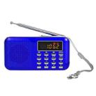 L-218AM  MP3 Radio Speaker Player Support TF Card USB with LED Flashlight Function(Blue) - 1