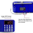 L-218AM  MP3 Radio Speaker Player Support TF Card USB with LED Flashlight Function(Blue) - 5