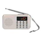 L-218AM  MP3 Radio Speaker Player Support TF Card USB with LED Flashlight Function(White) - 1
