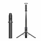 Desktop Multi-Function Live 1.3m Tripod Portable Integrated Bluetooth Selfie Rod(Black) - 1