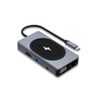 9 In 1 Wireless Charging Docking Hub( Gray) - 1