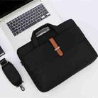 Multifunctional Wear-resistant Shoulder Handheld Laptop Bag, Size: 15 - 15.6 inch(Black) - 1