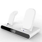 SY-011 15W Wireless Fast Charge Stand  Clock Three-in-One Folding Wireless Charger( White) - 2