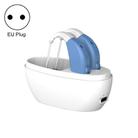 Elderly Use Can Charge Sound Amplifier Hearing Aid, Specification: EU Plug(Blue Double Machine+White Charging Bin) - 1