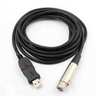 3m Microphone Connection Computer Cable USB To XLR(Black) - 1