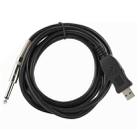 3M USB Noise-Free Straight-In Computer Guitar Connection Cable(Black) - 1