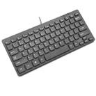 K1000 87 Keys Thin Wire Small Keyboard Multimedia Mini Keyboard(Black) - 1