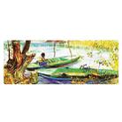 300x800x2mm Locked Am002 Large Oil Painting Desk Rubber Mouse Pad(Fisherman) - 1