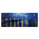 300x800x4mm Locked Am002 Large Oil Painting Desk Rubber Mouse Pad(Starry Night) - 1