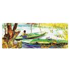 300x800x4mm Locked Am002 Large Oil Painting Desk Rubber Mouse Pad(Fisherman) - 1