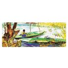 300x800x5mm Locked Am002 Large Oil Painting Desk Rubber Mouse Pad(Fisherman) - 1