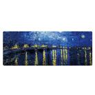 400x900x1.5mm Unlocked Am002 Large Oil Painting Desk Rubber Mouse Pad(Starry Night) - 1