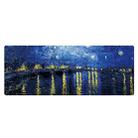 400x900x2mm Locked Am002 Large Oil Painting Desk Rubber Mouse Pad(Starry Night) - 1