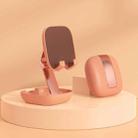 X13 Double Folding Mini Phone Desk Stand(Khaki Pink) - 1