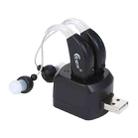 Rechargeable Hearing Aids for Seniors Personal Sound Amplifier with Charging Base,EU Plug(Black) - 1