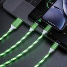 8 Pin+Type-C+Micro USB Phone Streamer Three-Head Charging Line, Model: 3 In 1 1.2m(Green) - 1