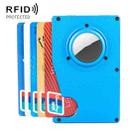Tracker Card Holder Anti Loss RFID Wallet Card Holder for AirTag(Blue) - 1