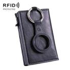RFID Keychain Tracker Cover Locator Card Holder Wallet for AirTag(Black) - 1