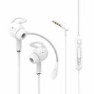 3.5mm Interface Mobile Phone Wire Control Headphones(White) - 1