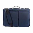 Nylon Waterproof Laptop Bag With Luggage Trolley Strap, Size: 13.3-14 inch(Blue) - 1