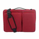 Nylon Waterproof Laptop Bag With Luggage Trolley Strap, Size: 13.3-14 inch(Red) - 1