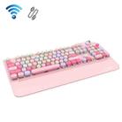 Mofii GEEZER G7 107 Keys Wired / Wireless / Bluetooth Three Mode Mechanical Keyboard, Cable Length: 1.5m(Pink) - 1