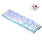 LANGTU G800 104 Keys Game Luminous Wired Keyboard,Cable Length:1.5m(White Red Shaft Ice Blue Light) - 1