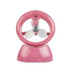 Mini USB Rechargeable Spray Fan Student Dormitory Office Desktop Mute Fan(Glossy Watermelon Red) - 1