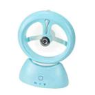 Mini USB Rechargeable Spray Fan Student Dormitory Office Desktop Mute Fan(Frosted Sky Blue) - 1