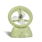 Mini USB Rechargeable Spray Fan Student Dormitory Office Desktop Mute Fan(Frosted Matcha Green) - 1