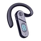 V28 Bluetooth Headset Hanging Ear Digital Display Single Ear Voice Control Earphone(Black) - 1