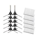 5 Pairs Side Brush+5 Filters Accessories for Proscenic P1 P2 P3  Vacuum Cleaner - 1