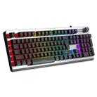 LANGTU K002 104 Keys Wired Luminous Office Game Mechanical Keyboard, Cable Length: 1.5m(Black Mixed) - 1