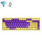 LANGTU LT-L8 102 Keys Three-Mode Mechanical Office Game Wireless Keyboard(Yellow Purple) - 1