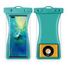 Small Waist Floating Airbag Mobile Phone Waterproof Bag TPU Mobile Phone Waterproof Bag(Blue) - 1