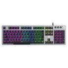 LANGTU G900 104 Kes Metal Panel RGB Luminous Wired Keyboard, Cable Length: 1.5m(Black Green Shaft Mixed Light) - 1